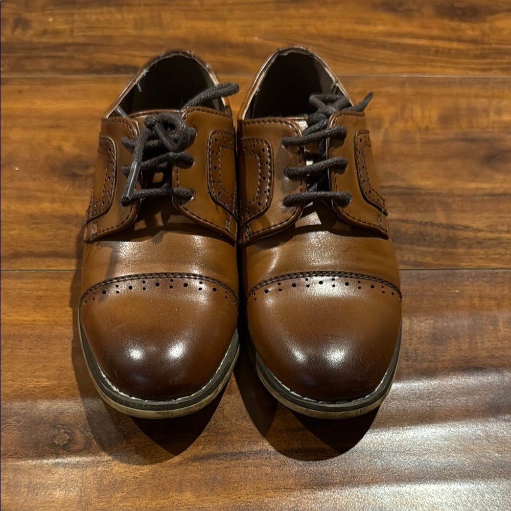 Stacy Adams Brown Leather Boys Dress Shoes